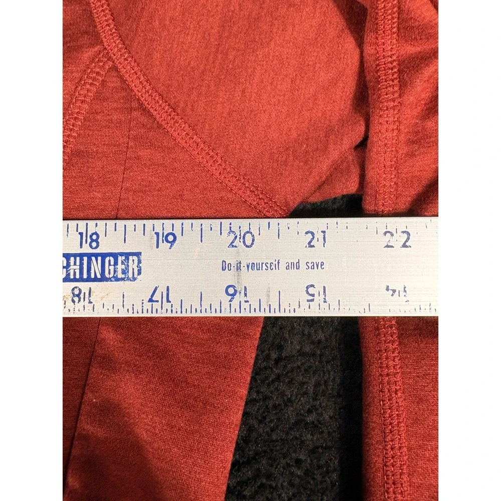The North Face Mens‎ Full Zip Fleece Jacket Red Heathered Medium